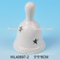 Christmas series bell,white porcelain dinner bell for decoration